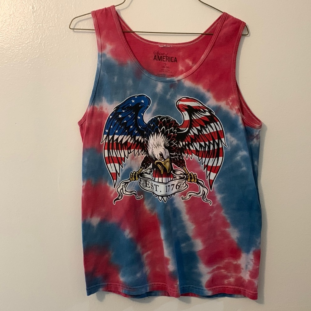 Spirit of America small 34/36 tank top tie dye patriotic